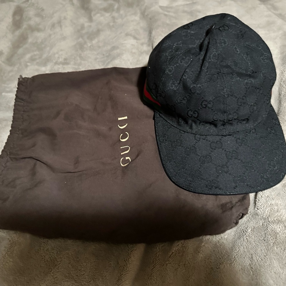 Authentic Gucci Black Monogram Cap - Picture 8 of 16